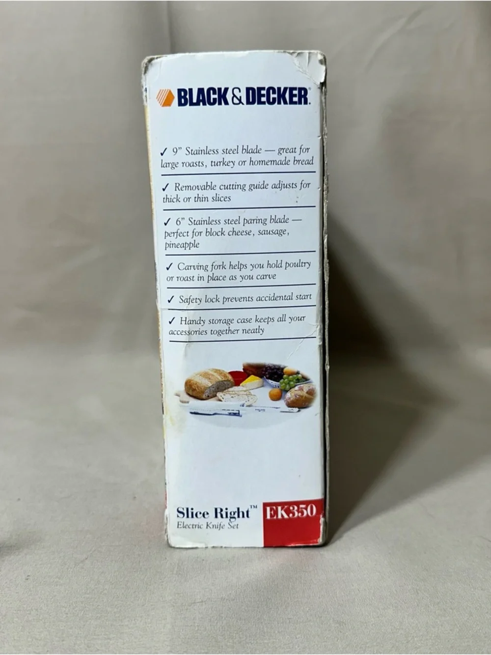 Black & Decker White Electric Knife Set with Storage Case